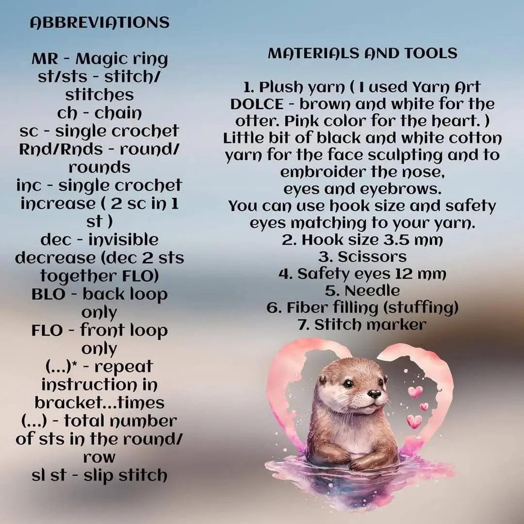 ollie the otter free pattern