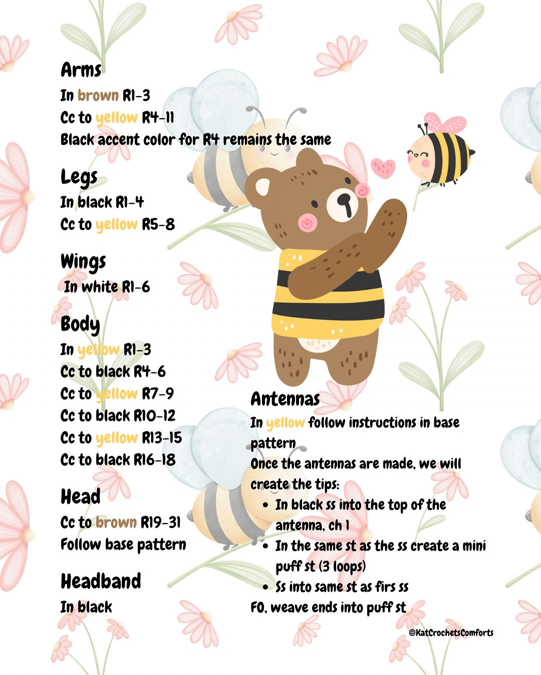 🐝🧸PATTERN RELEASE - Bobbie the BeeBear🐝🧸