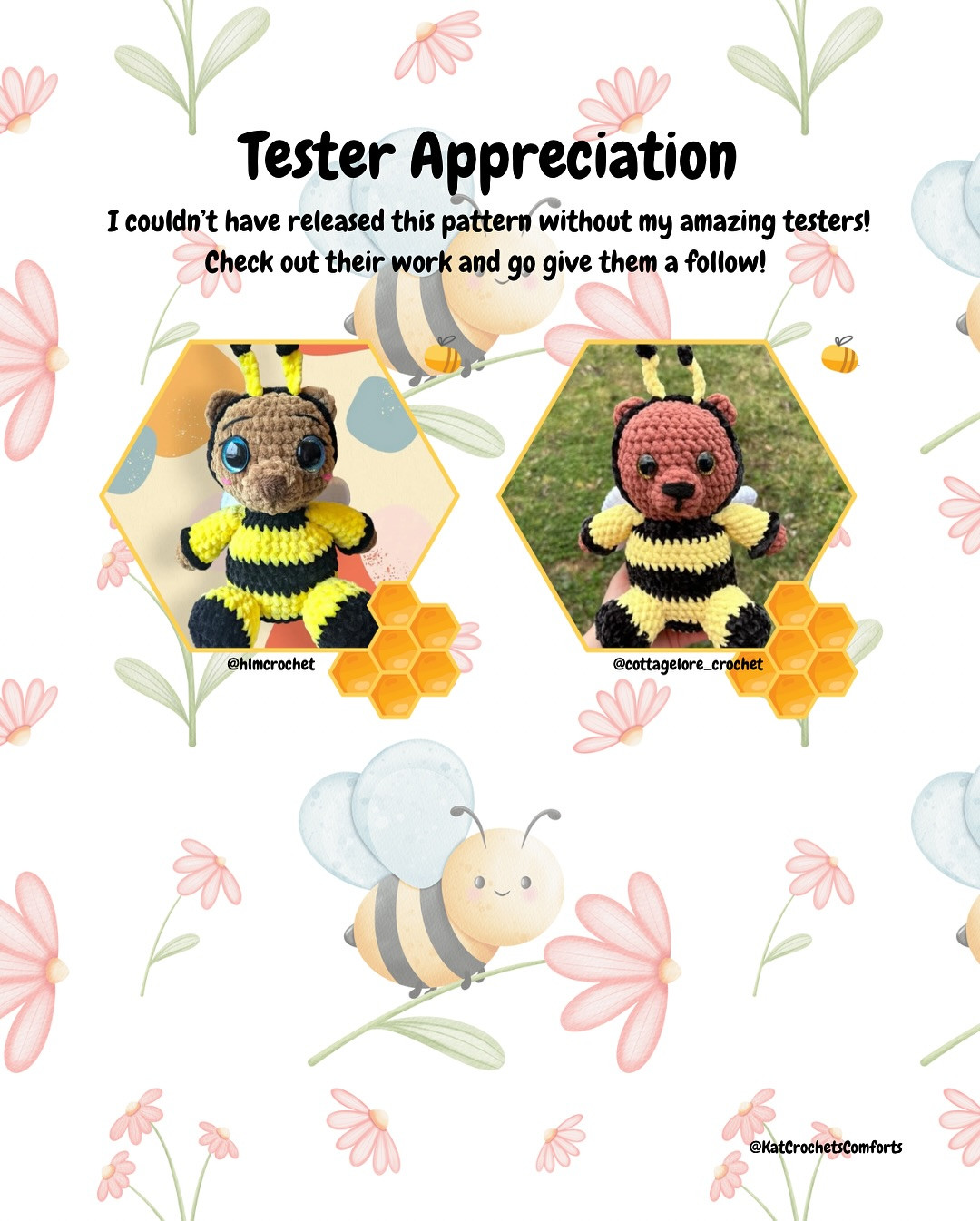 🐝🧸PATTERN RELEASE - Bobbie the BeeBear🐝🧸