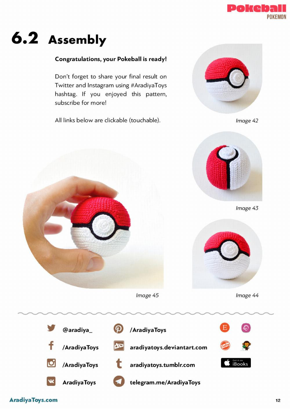 Pokeball pokemon Pokeball pokemon Crochet pattern