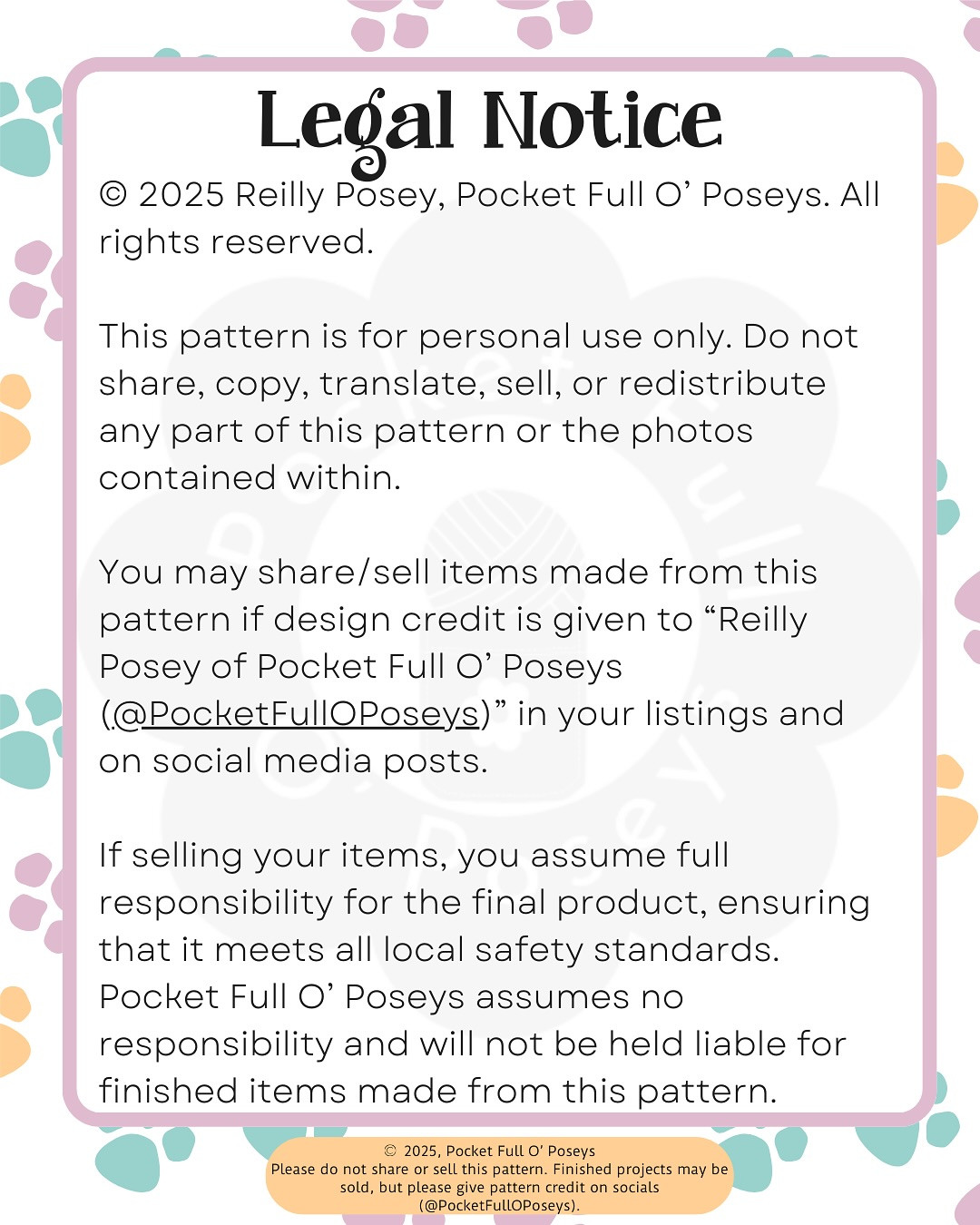 Posie the Puppy a free crochet pattern