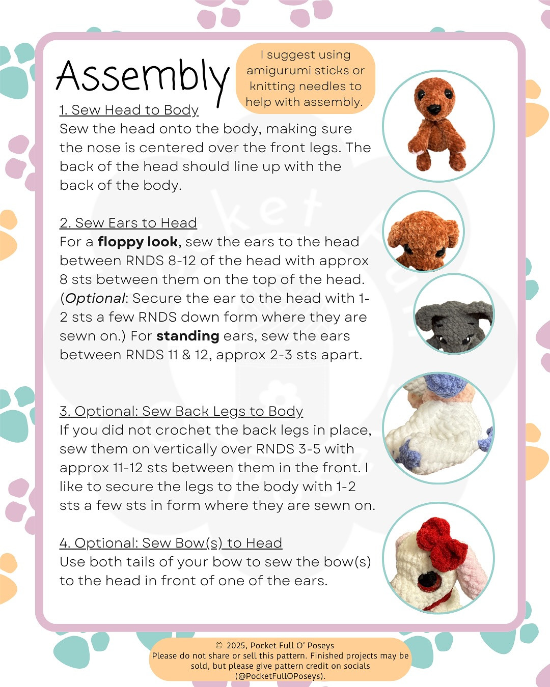 Posie the Puppy a free crochet pattern