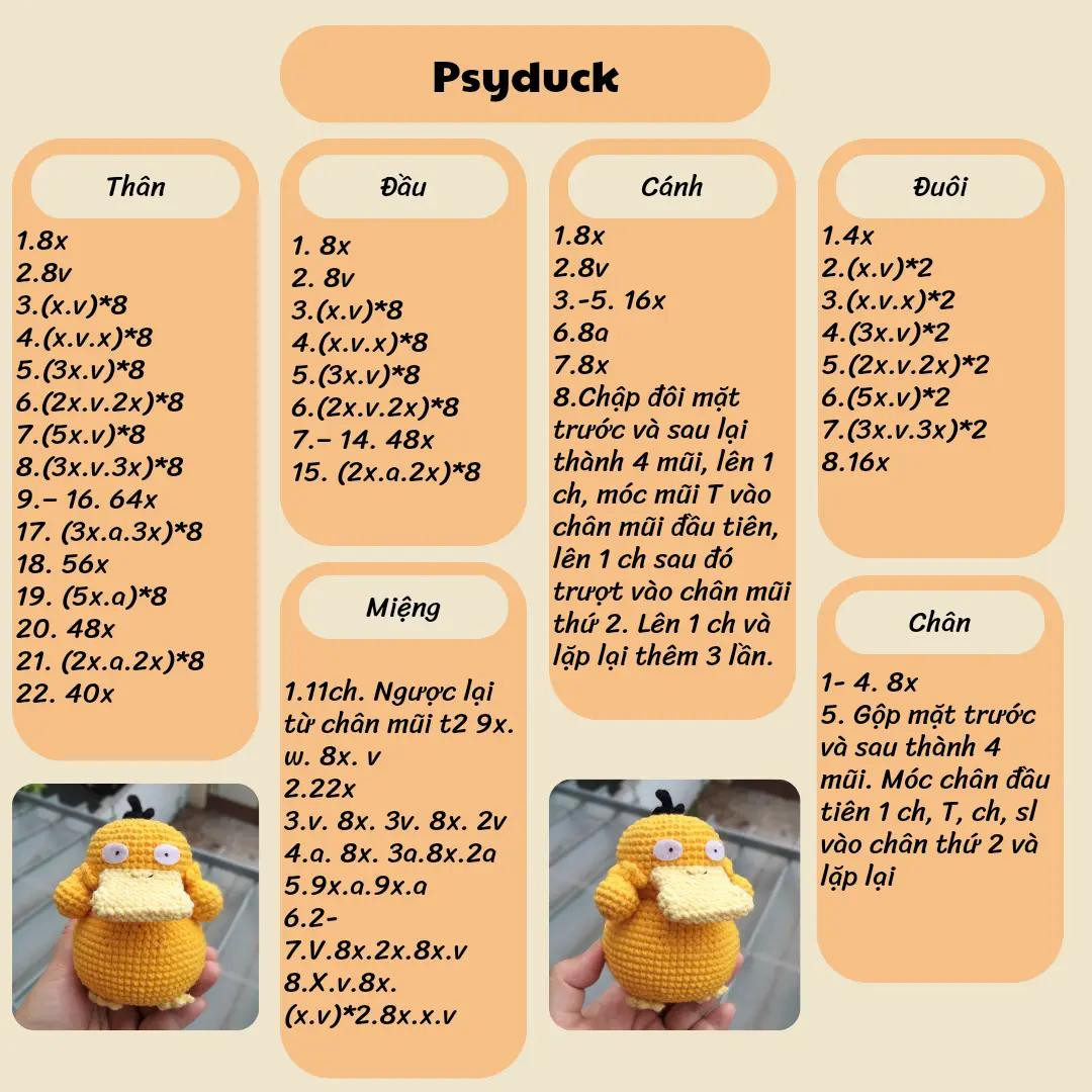 Psyduck Pokemon vịt vàng hoang mang