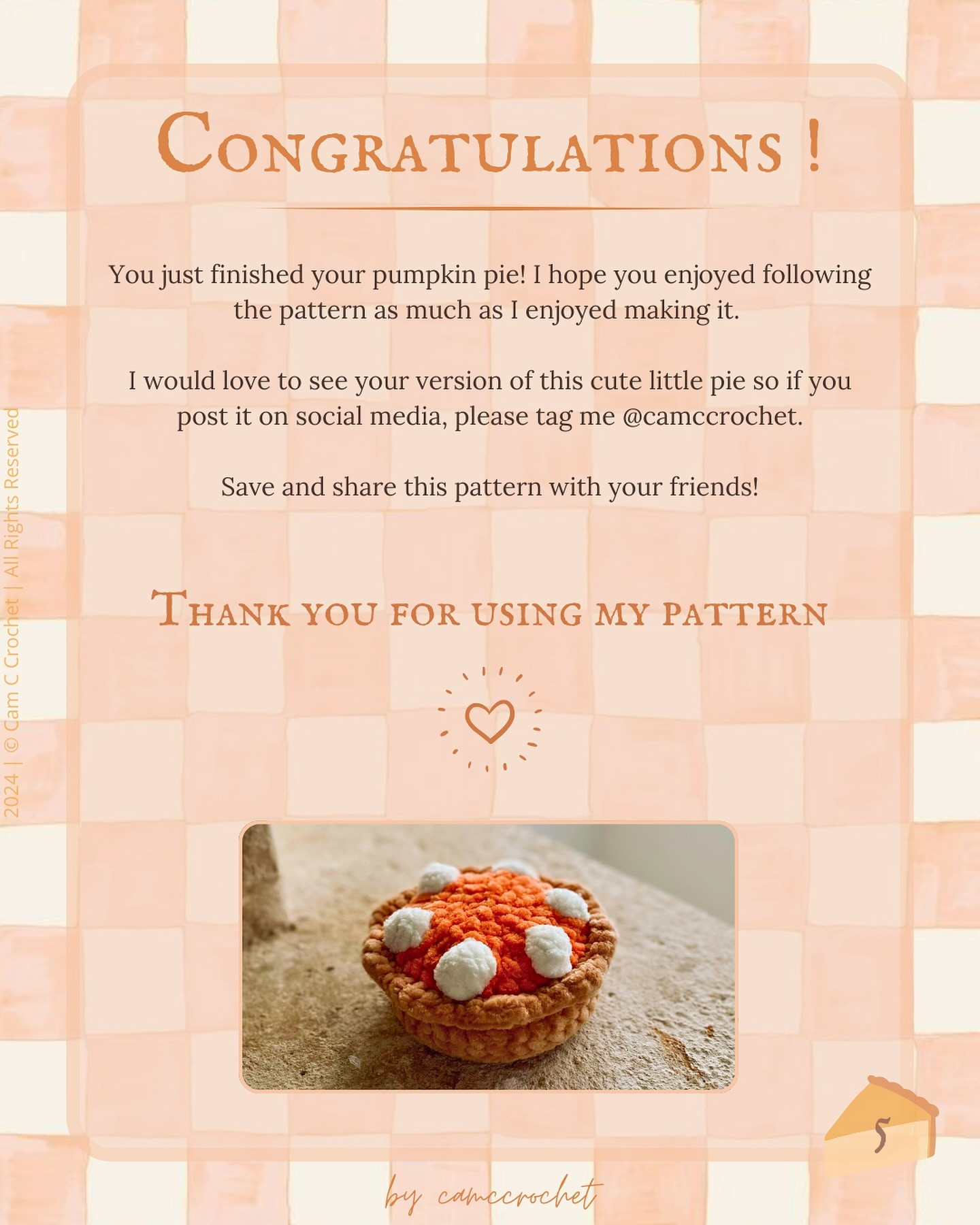 ✨ Pumpkin Pie pattern release ✨