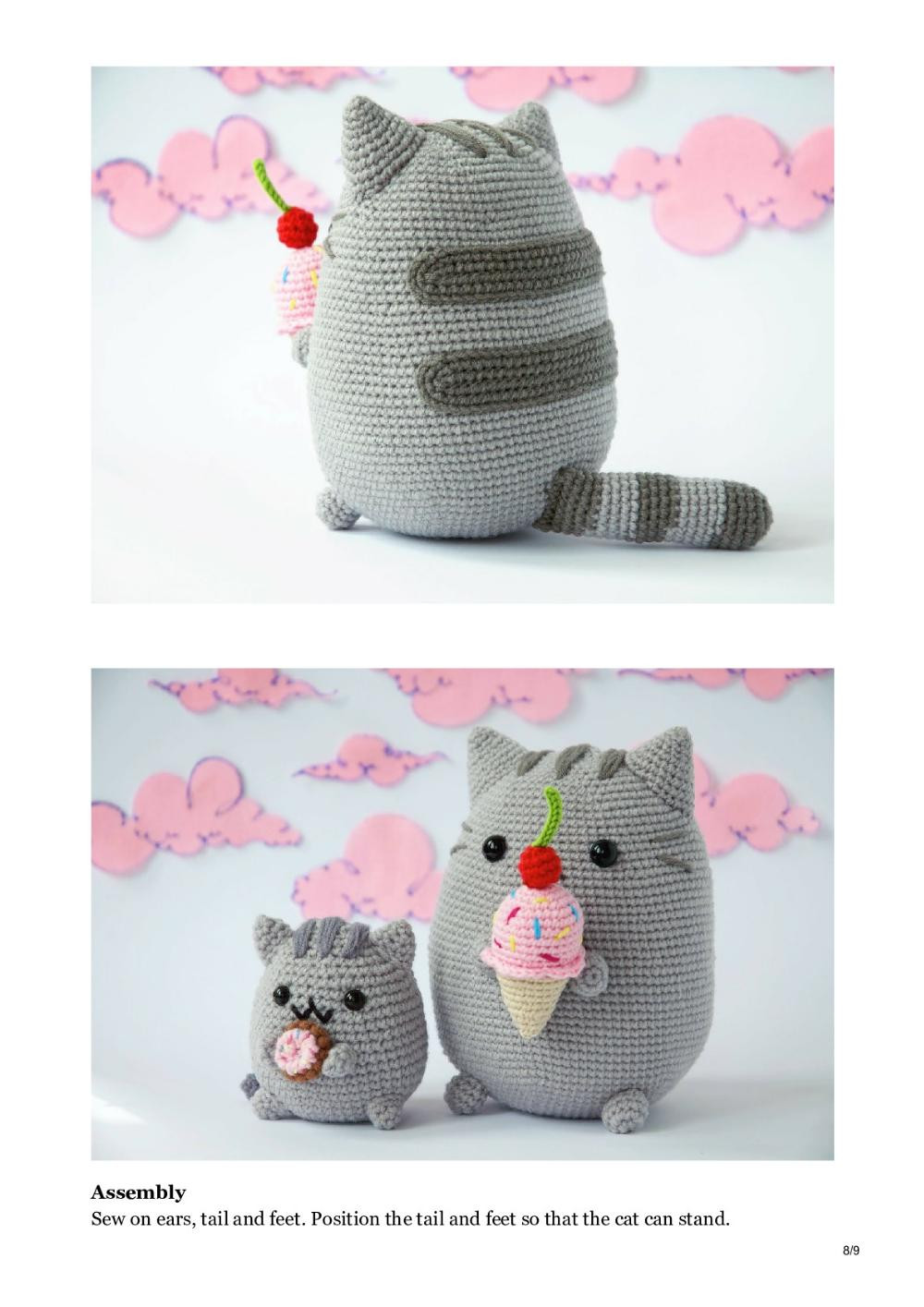 Pusheen with Ice Cream FREE Amigurumi Pattern