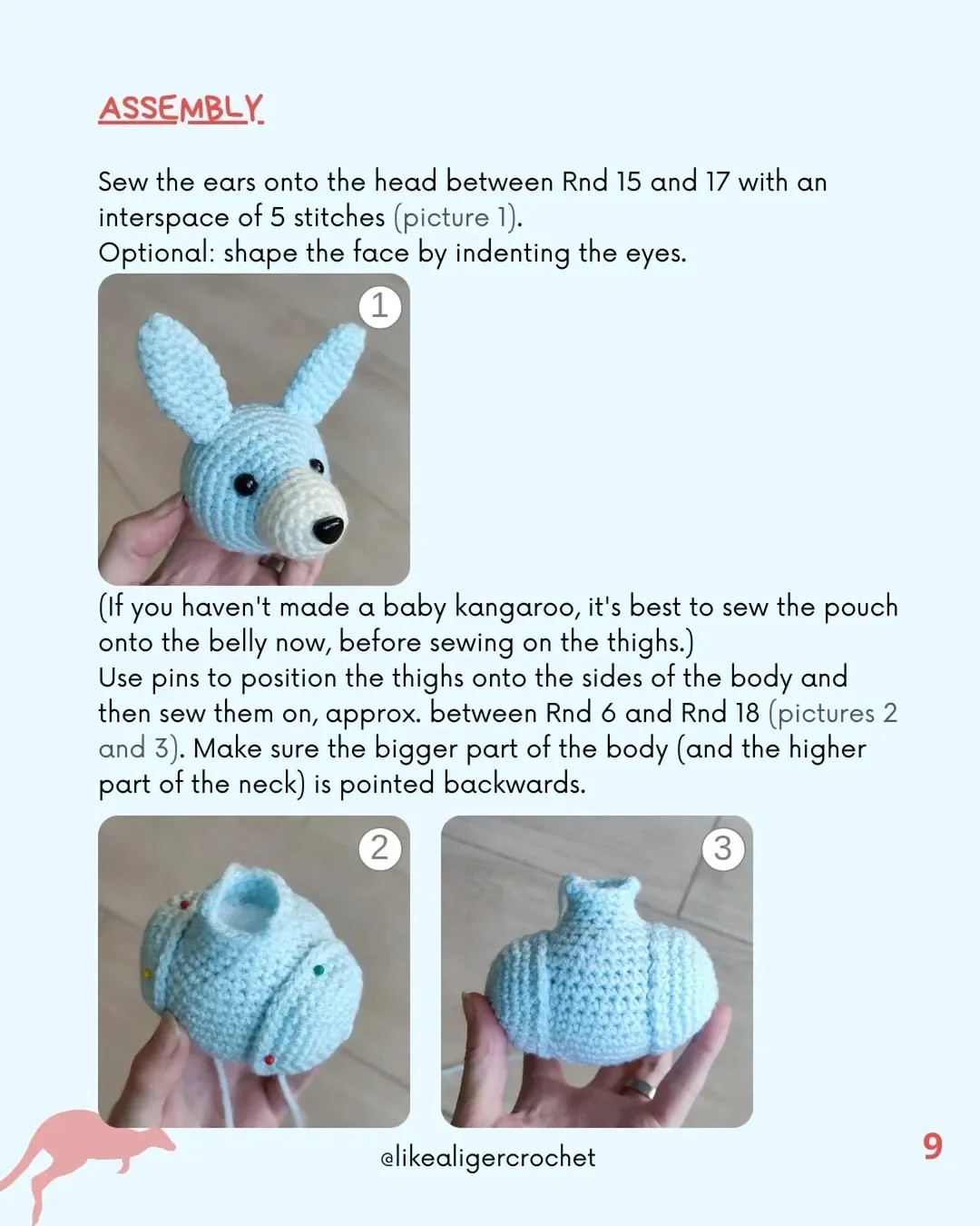 reily the kangaroo crochet pattern