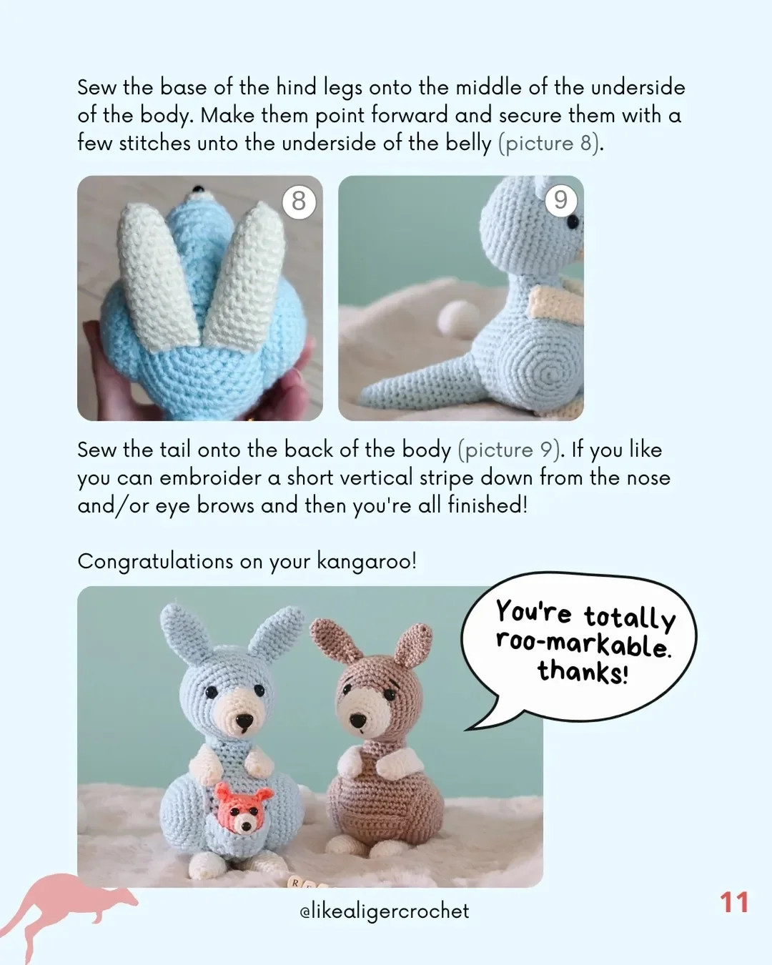 reily the kangaroo crochet pattern