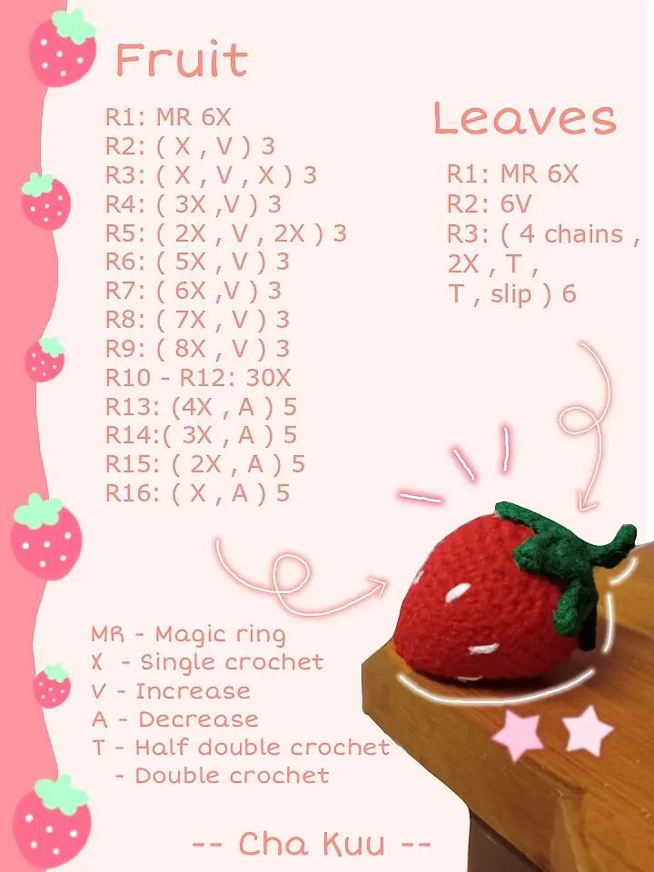 🍓 Strawberry Keychain 🍓 Keychain pattern