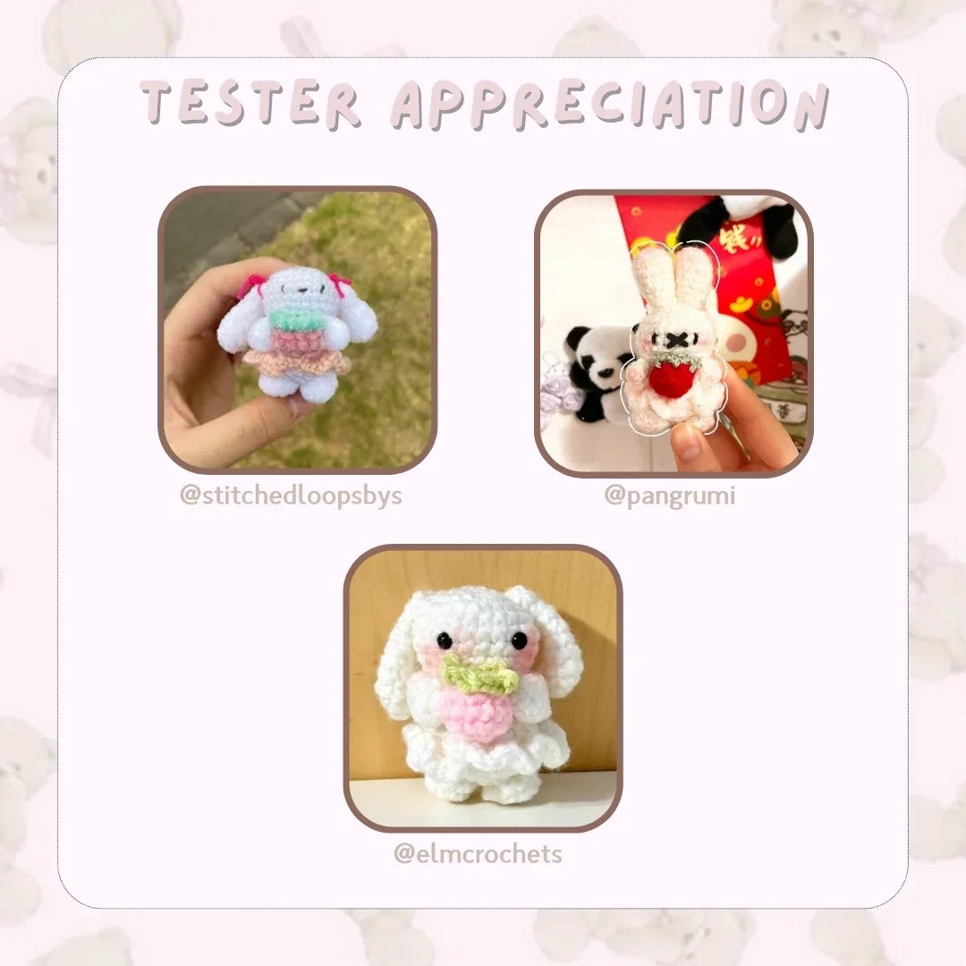 ⋆. STRAWBUNNI FREE PATTERN + tester appreciation 𐙚 ˚