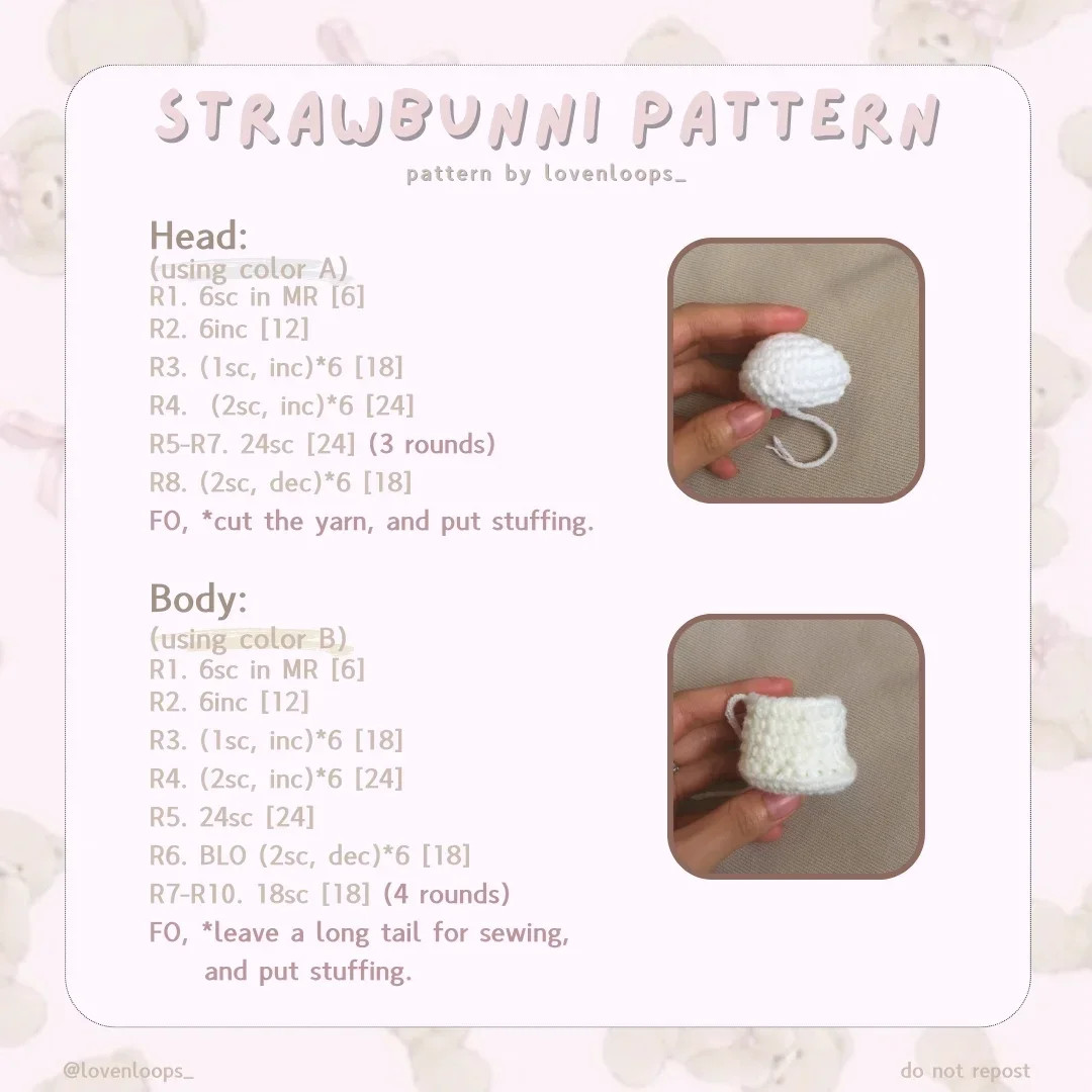 ⋆. STRAWBUNNI FREE PATTERN + tester appreciation 𐙚 ˚