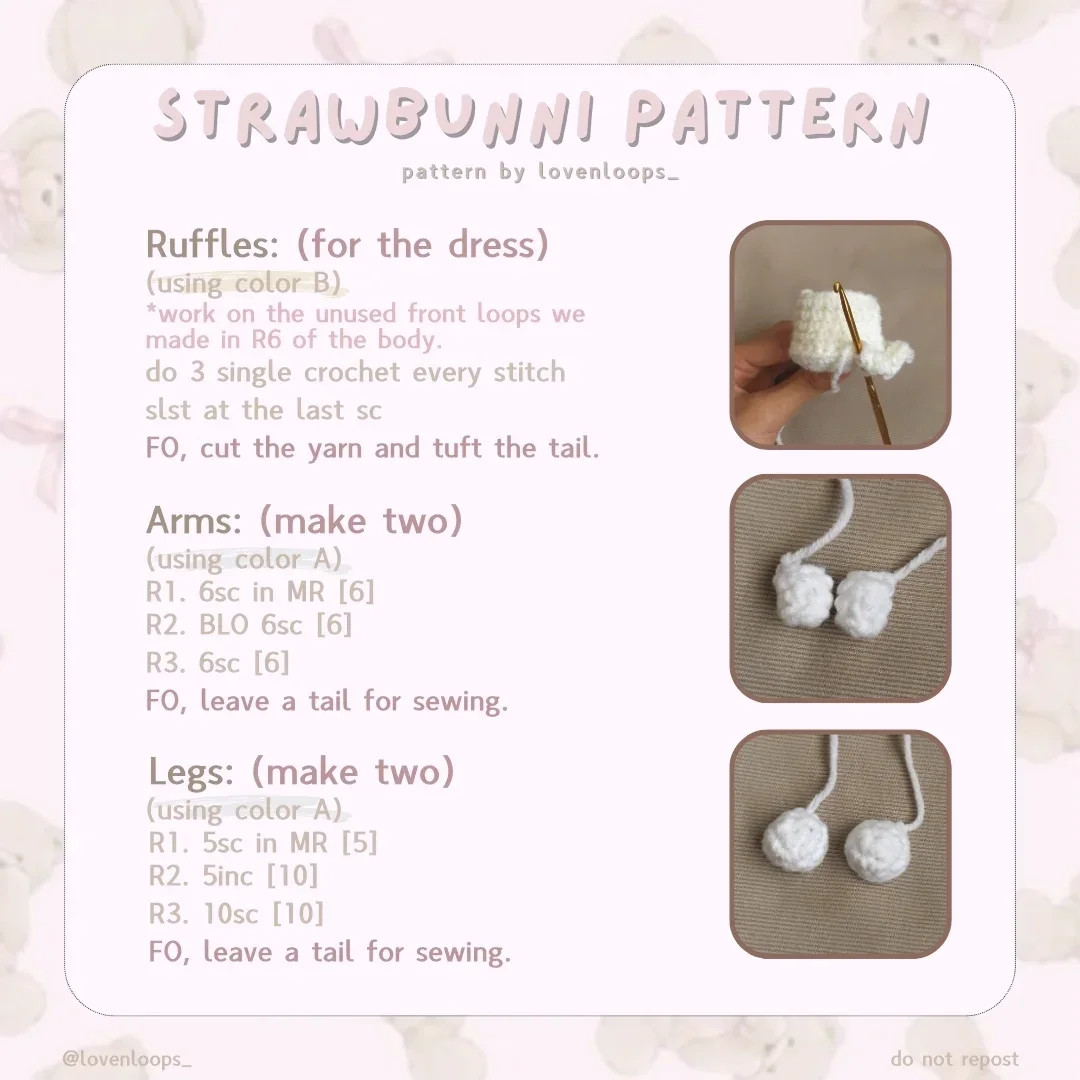 ⋆. STRAWBUNNI FREE PATTERN + tester appreciation 𐙚 ˚