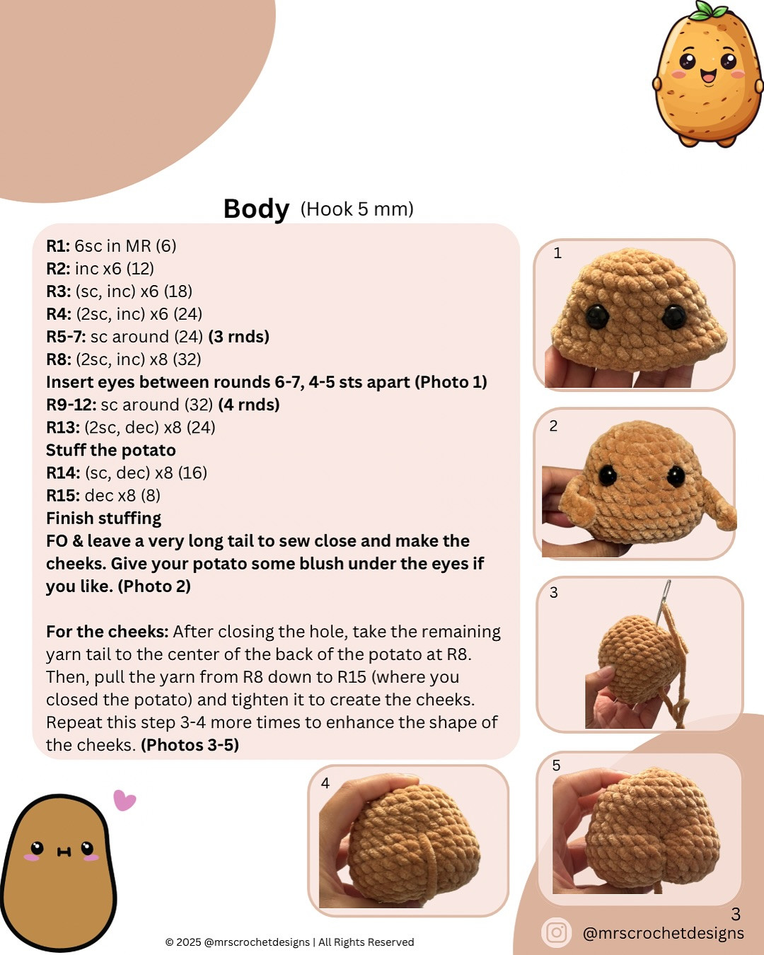 ✨SUPRISEEEE FREE PATTERN 🔔✨ IT’S PATTERN
RELEASE DAAAY! LEAFY POTATO 🥔