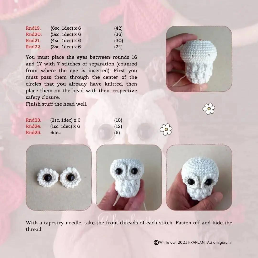 white owl crochet pattern