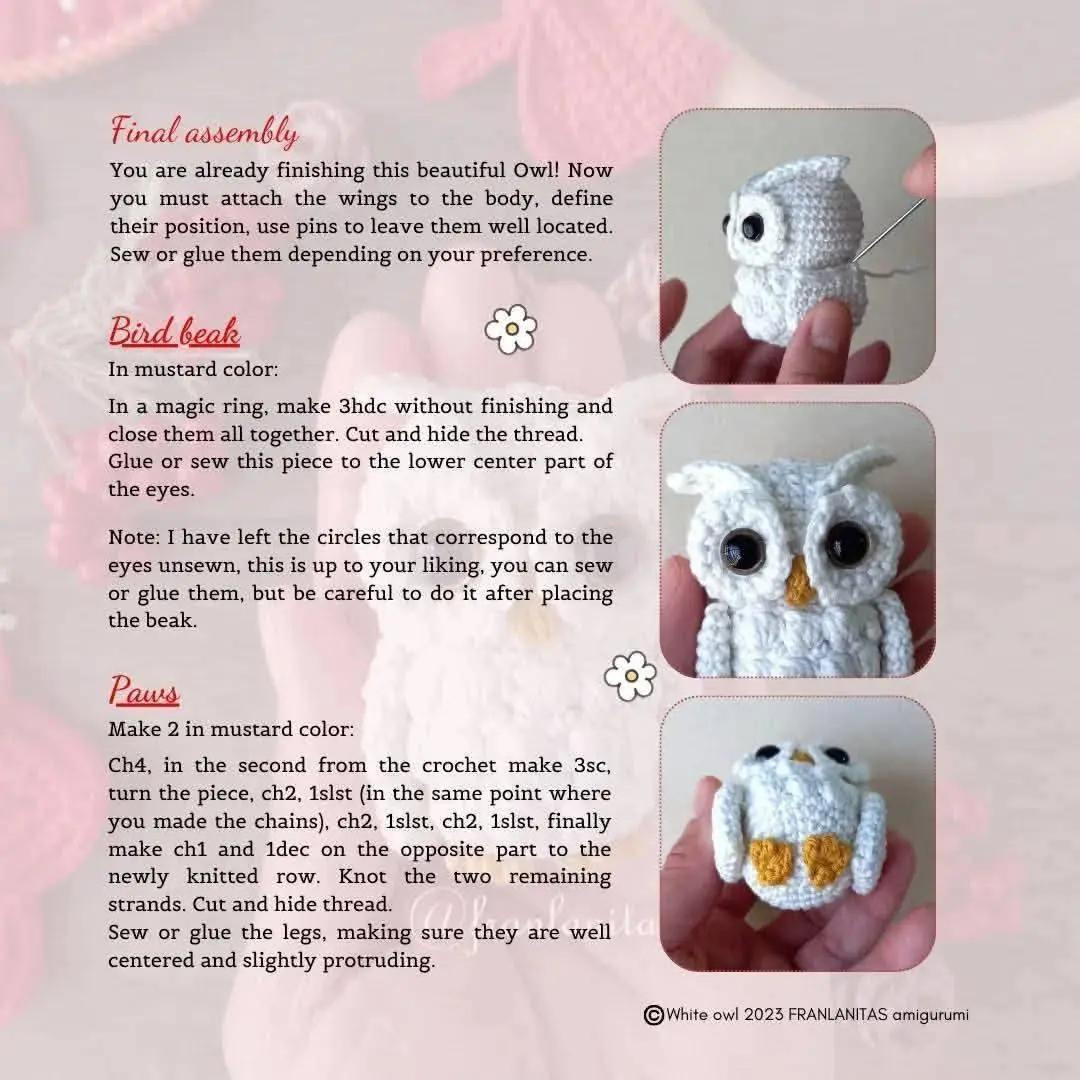 white owl crochet pattern