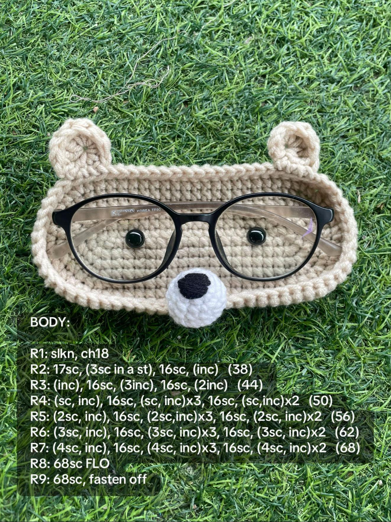 BEAR GLASSES HOLDER FREE PATTERN