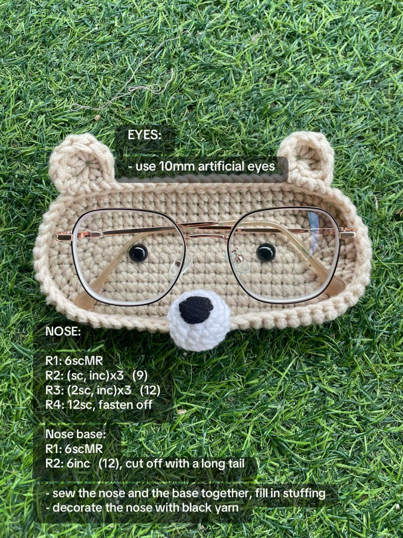 BEAR GLASSES HOLDER FREE PATTERN