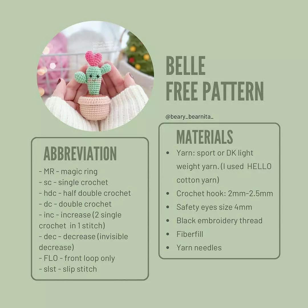 belle cactus free pattern