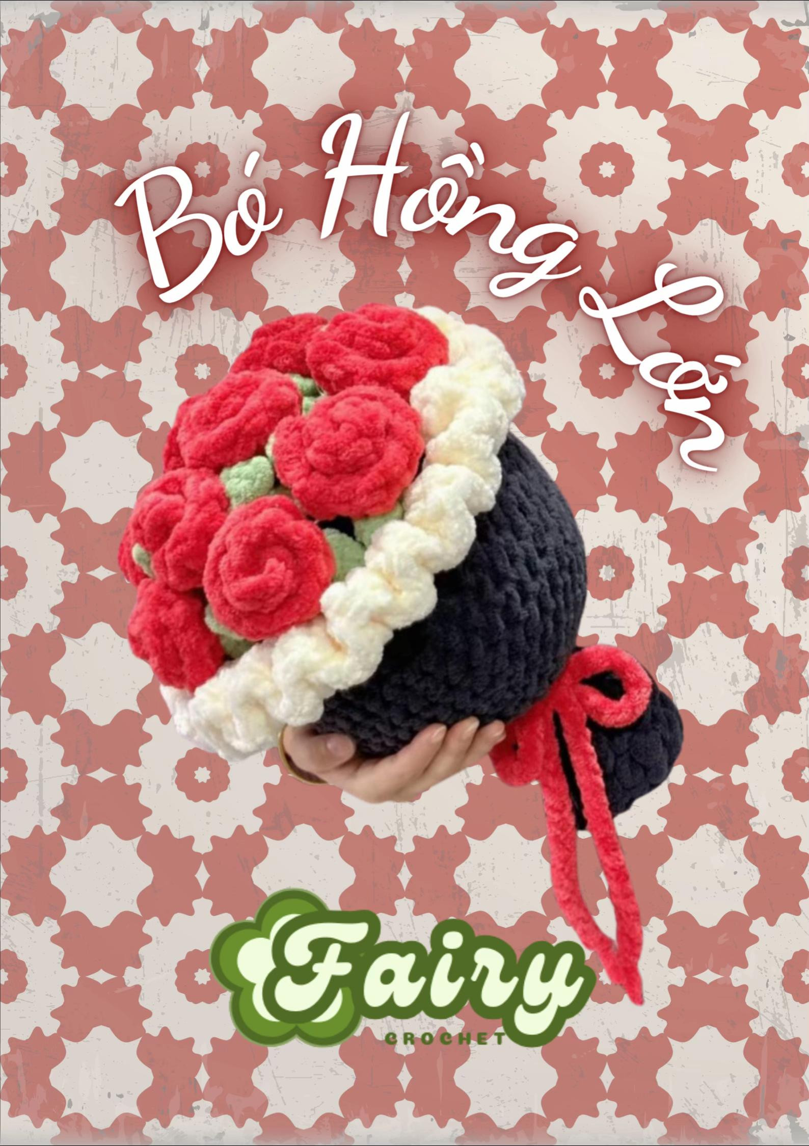 bó hồng lớn, hoa 5 cánh, tulip khổng lồ