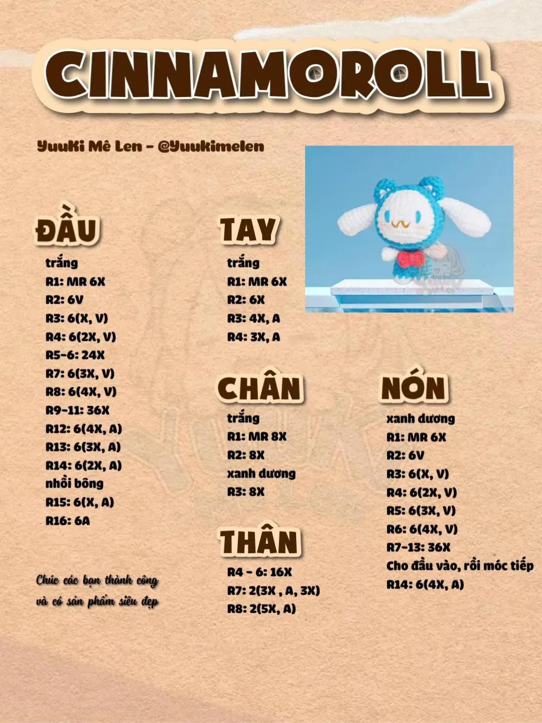 chart móc cinnamonroll