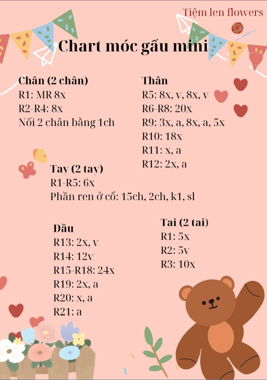 Chart móc gấu mini🧶🐻 Chart