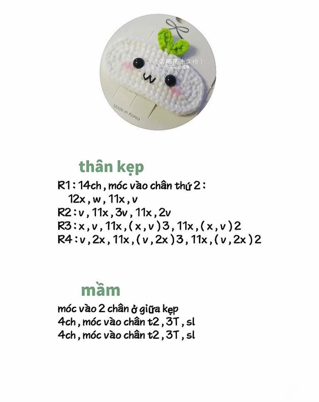 Chart móc tổng hợp kẹp tóc ❤️ Chart móc tổng hợp kẹp tóc