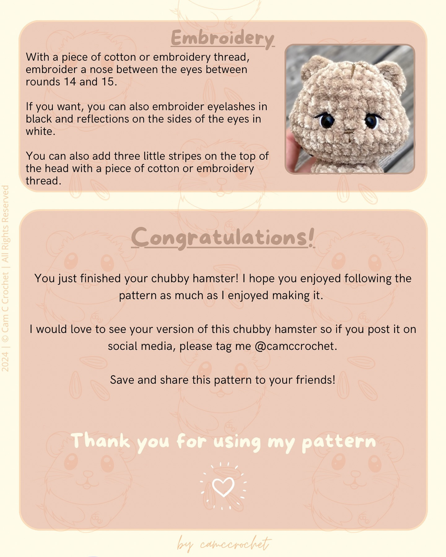 ✨ Chubby Hamster pattern release ✨