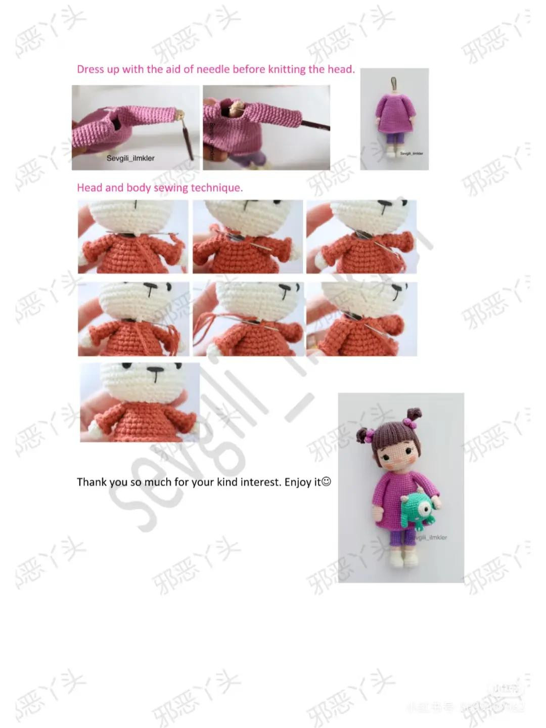 crochet pattern boo doll