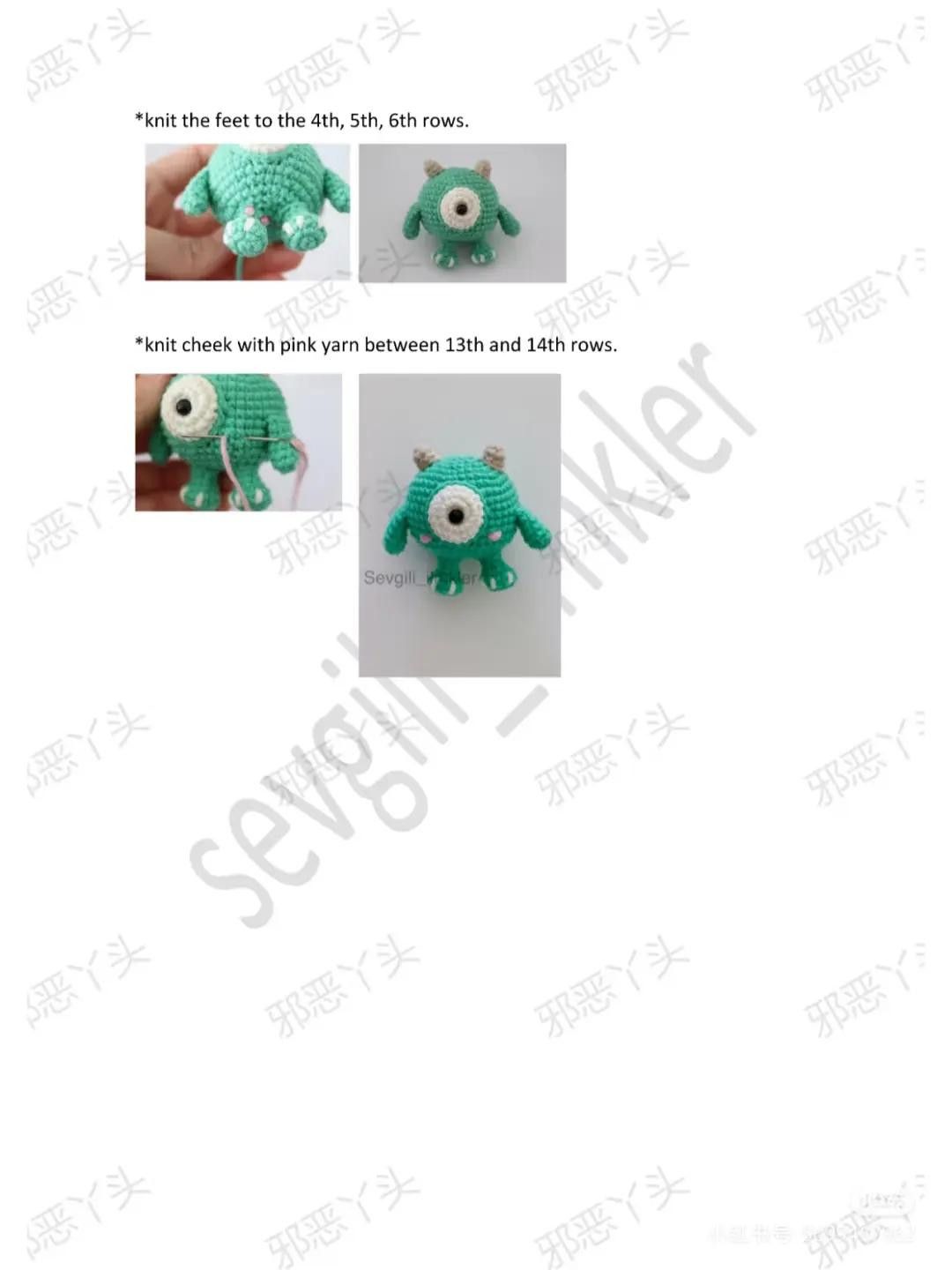 crochet pattern monster mike