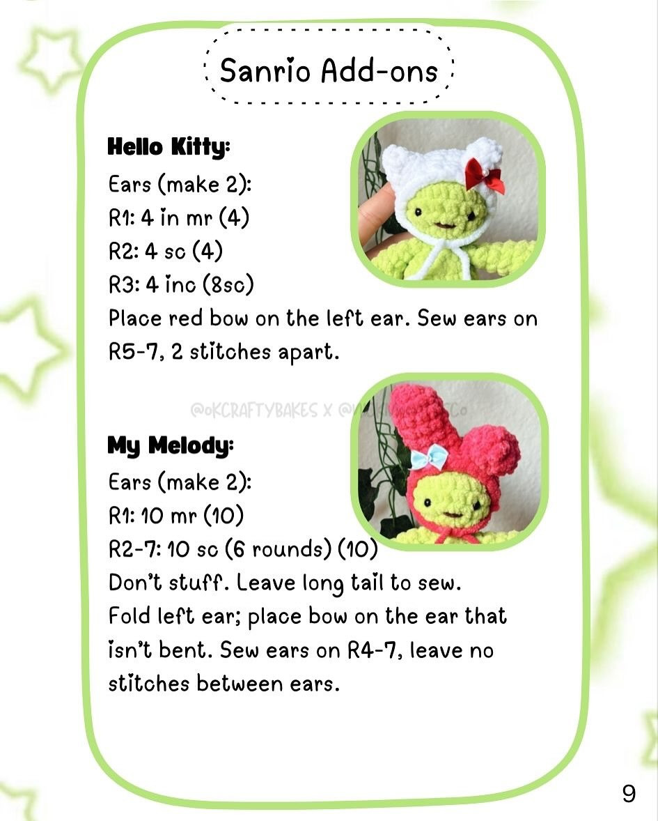 Crochet tutorial Smiski Sanrio