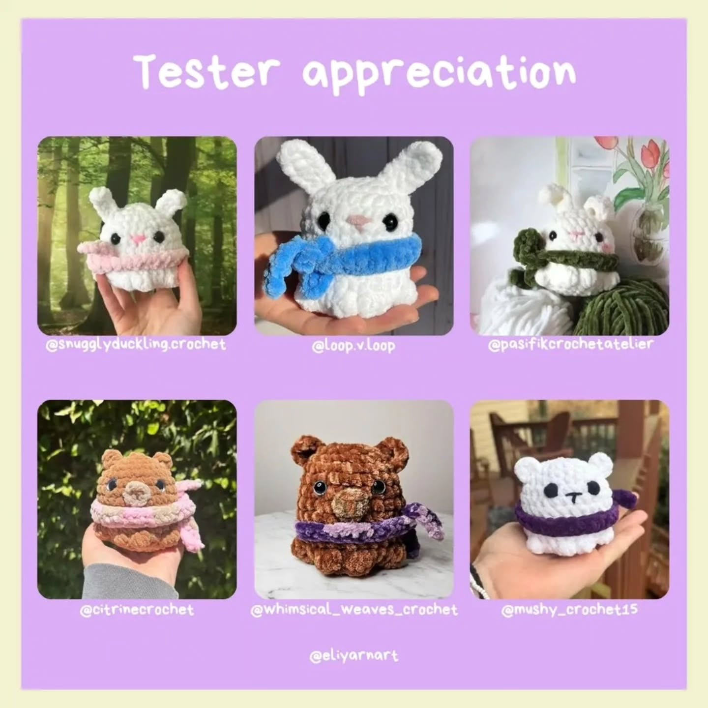 ✨️Emily the Bunny🐰🩵 and Misty the Bear🐻🩷 FREE PATTERN release✨️