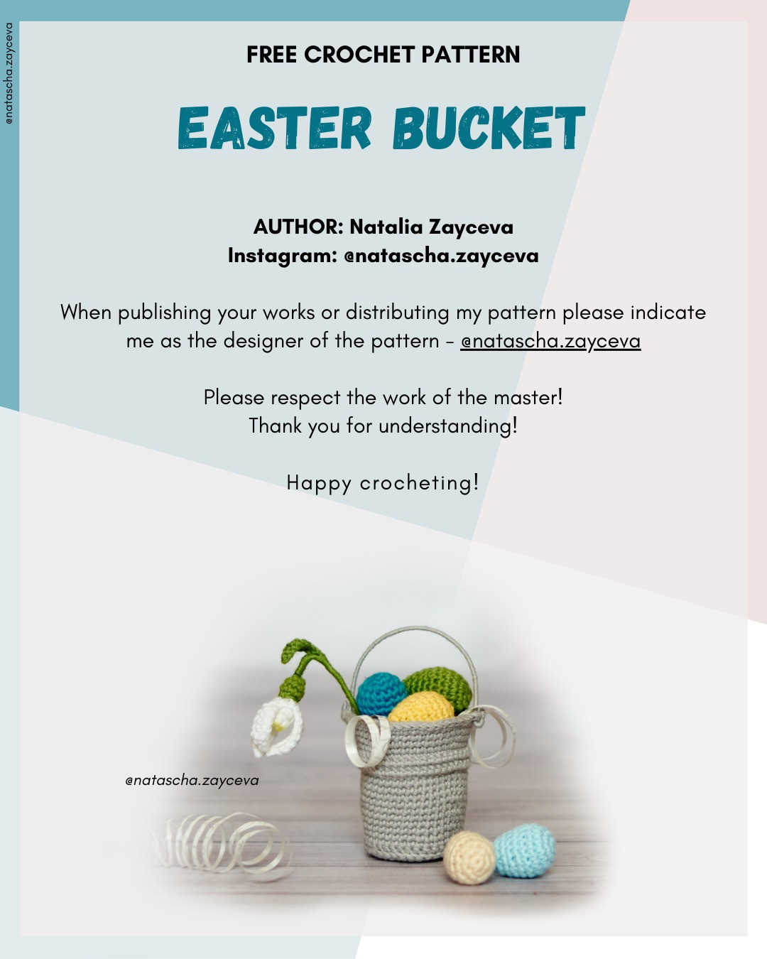 FREE crochet pattern "Easter bucket"