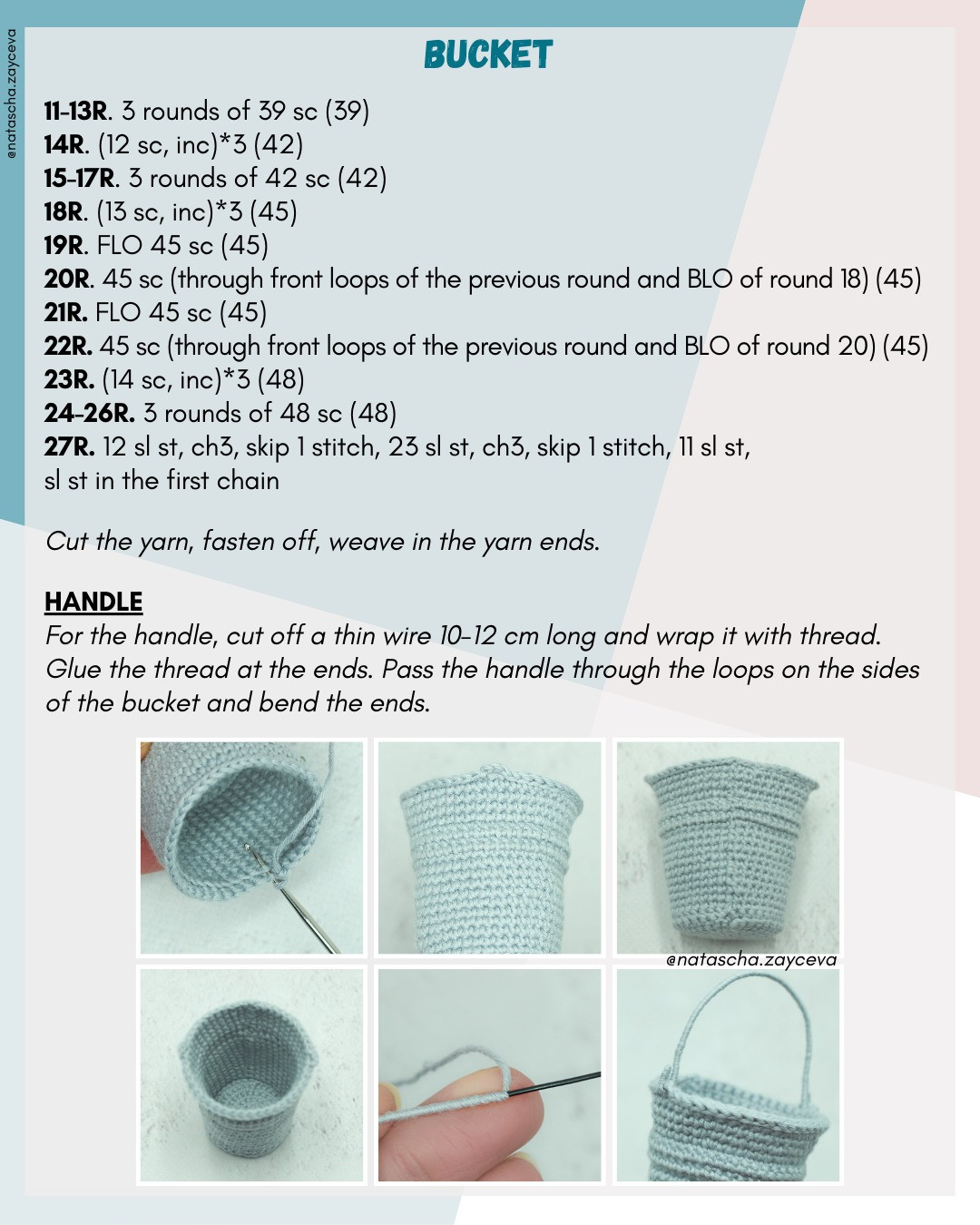 FREE crochet pattern "Easter bucket"