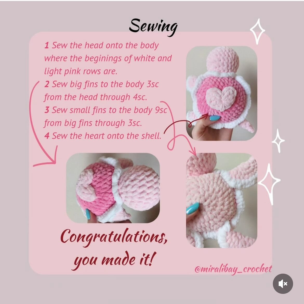 free crochet pattern valentine's turtle