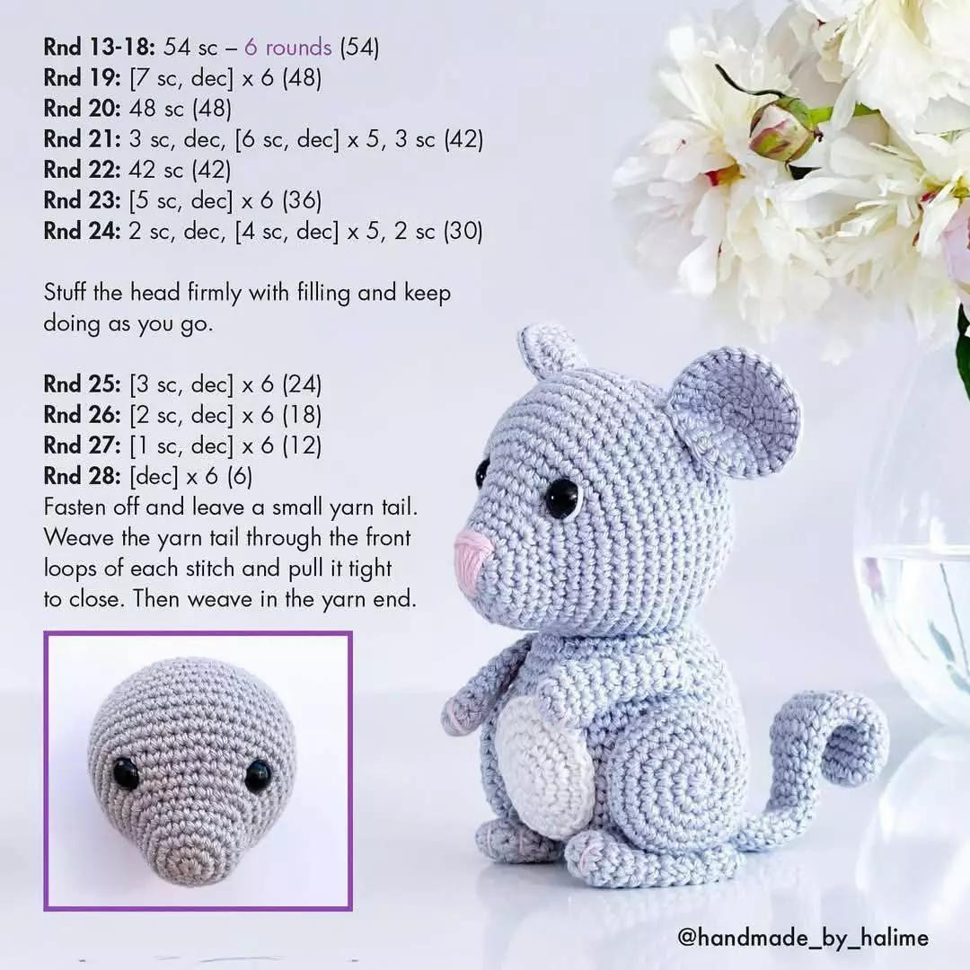 free pattern chilly & milli the chinchillas