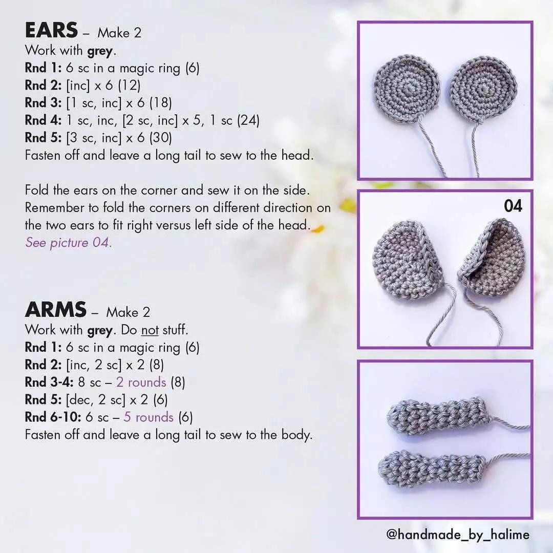 free pattern chilly & milli the chinchillas