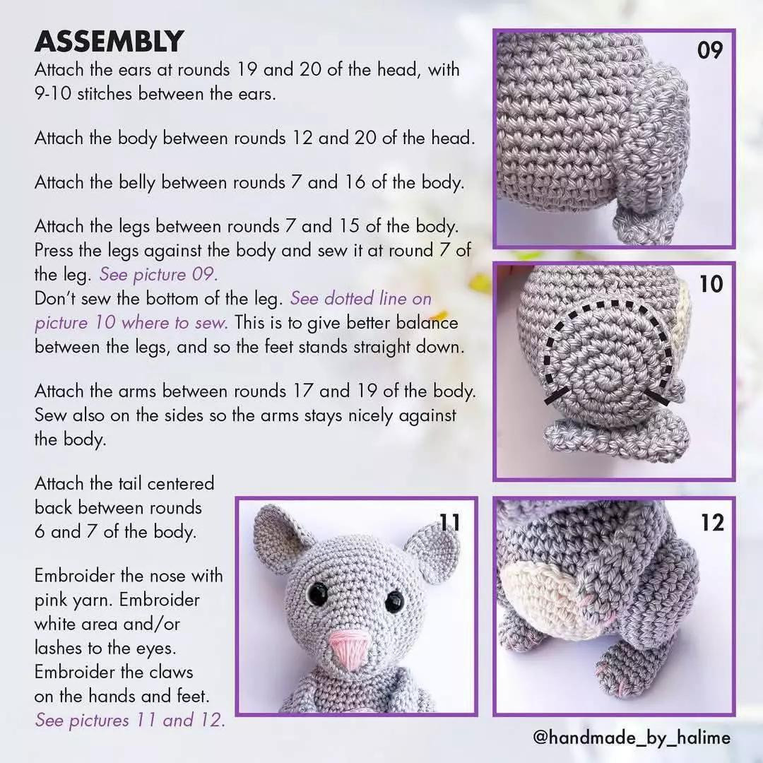 free pattern chilly & milli the chinchillas