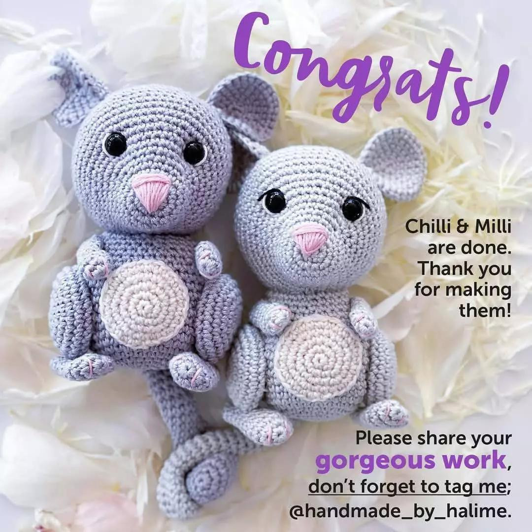 free pattern chilly & milli the chinchillas