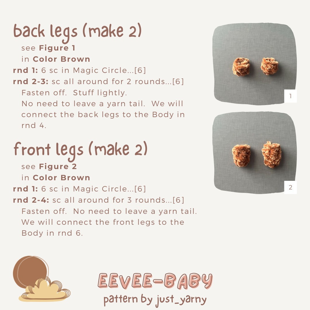 free pattern eevee-baby