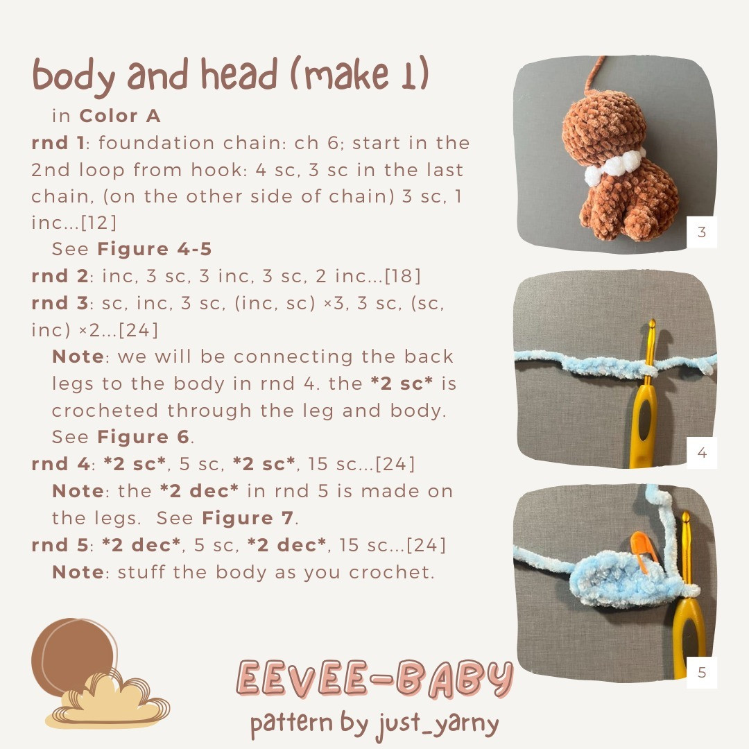 free pattern eevee-baby