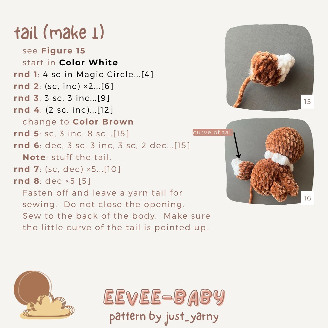 free pattern eevee-baby