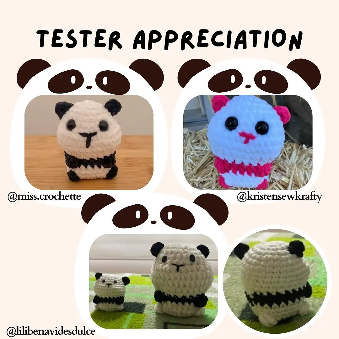 free pattern little chubby panda