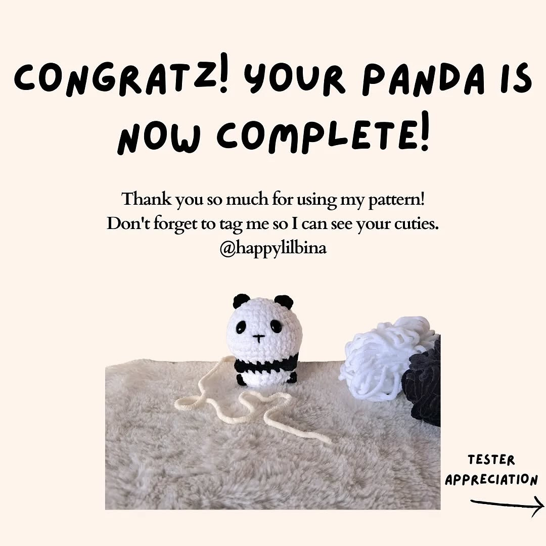 free pattern little chubby panda