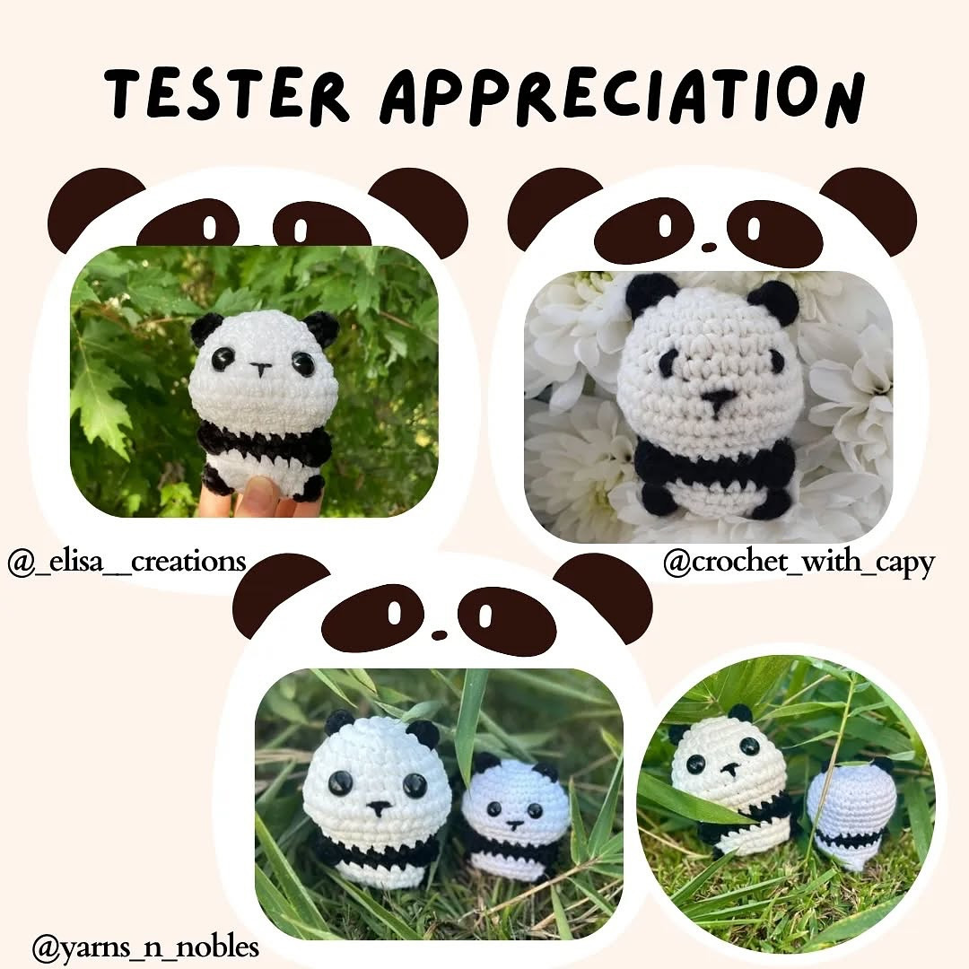 free pattern little chubby panda