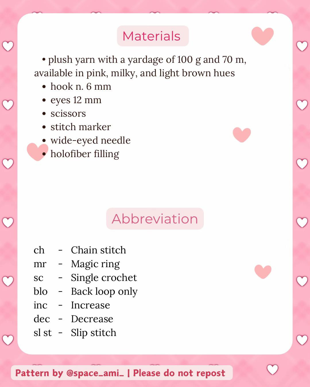 Free pattern of the cute teddy bear Daisy 🧸💕