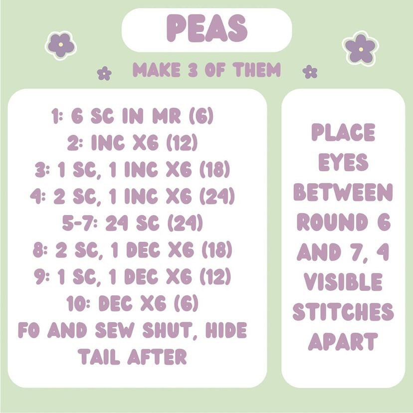 free pattern peas