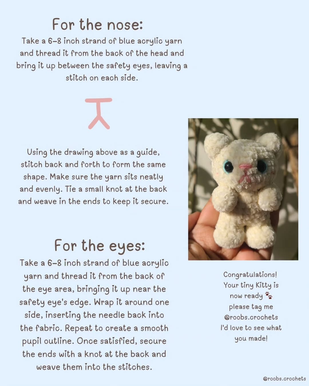 free pattern tiny kitty