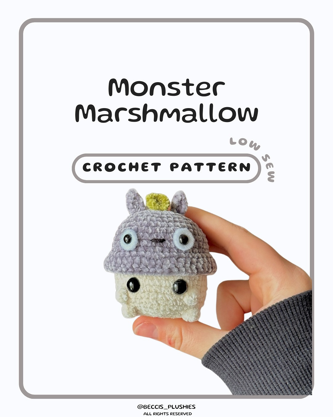 🩶FREE PATTERN • TOTORO MARSHMALLOW 🩶