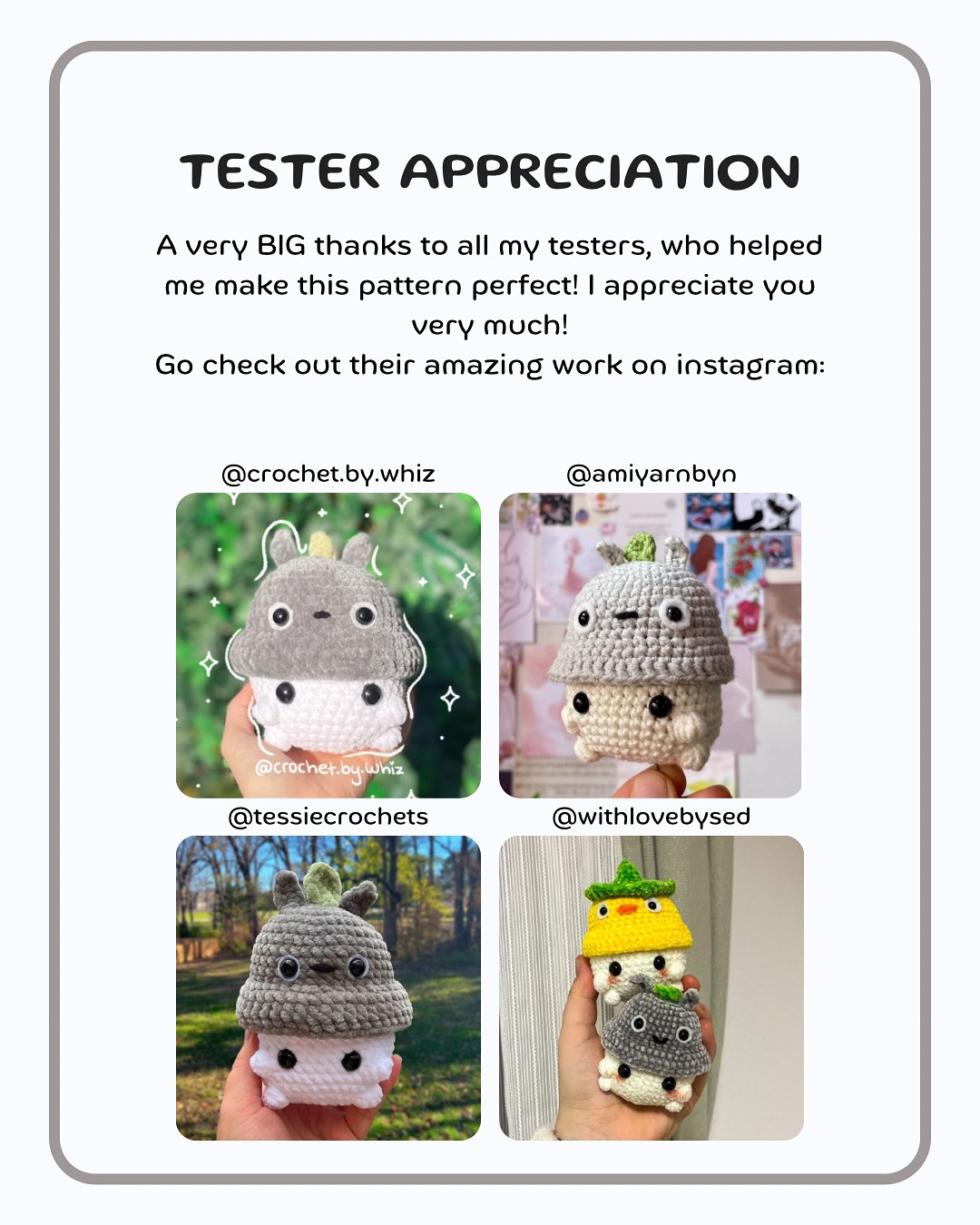 🩶FREE PATTERN • TOTORO MARSHMALLOW 🩶