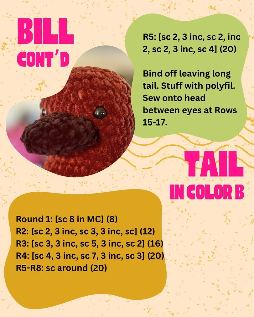 free pattern tubby platypus