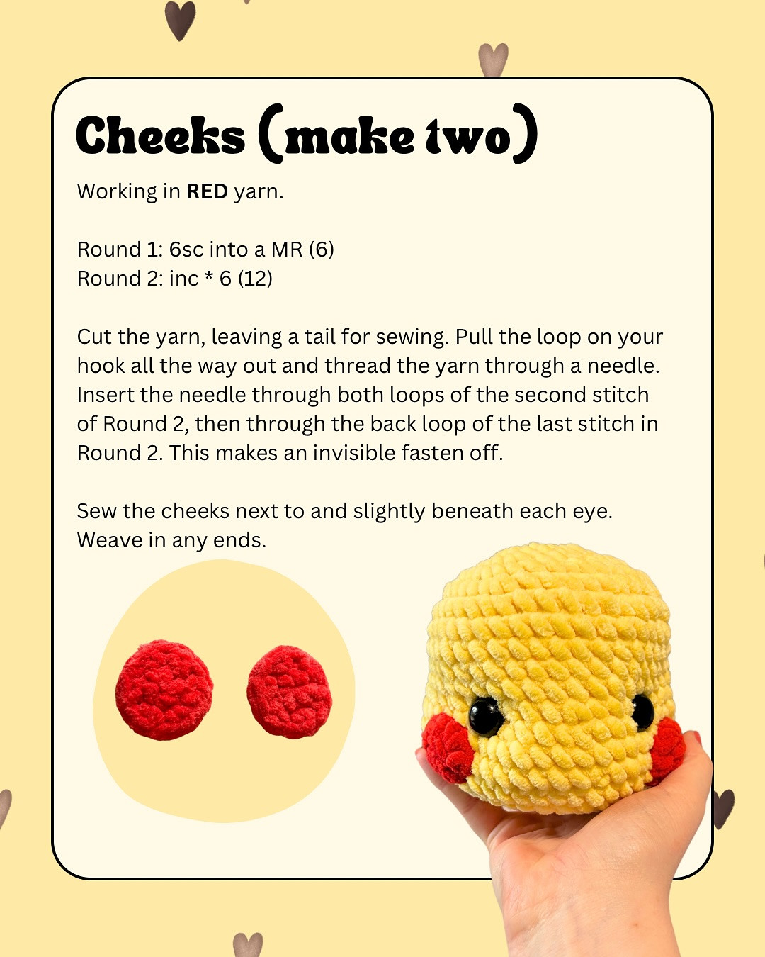 FREE PIKA PUFFBALL PATTERN 💛❤️